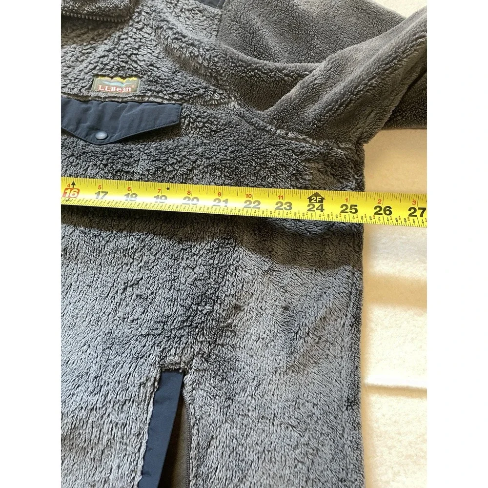 L.L.Bean Hi-Pile Fleece Jacket Gray‎ Full Zip Men's Size XL Fleece Lined Retro